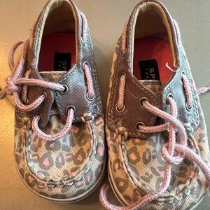 Sperry Gray and Pink Shoes with Soft Soles